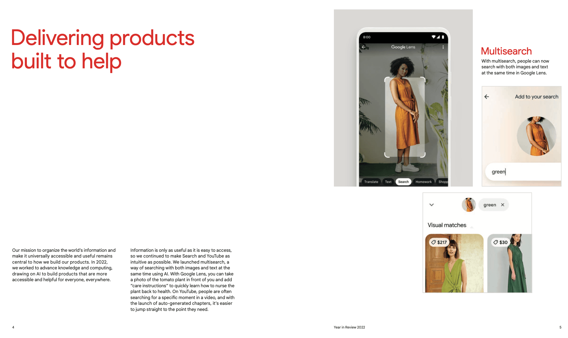 Google’s annual report is one example of a clean, elegant and simple design to use.
